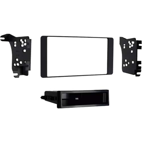 Front. Metra - Dash Kit for Select 2011-2023 Mitsubishi Outlander DIN - Matte Black.