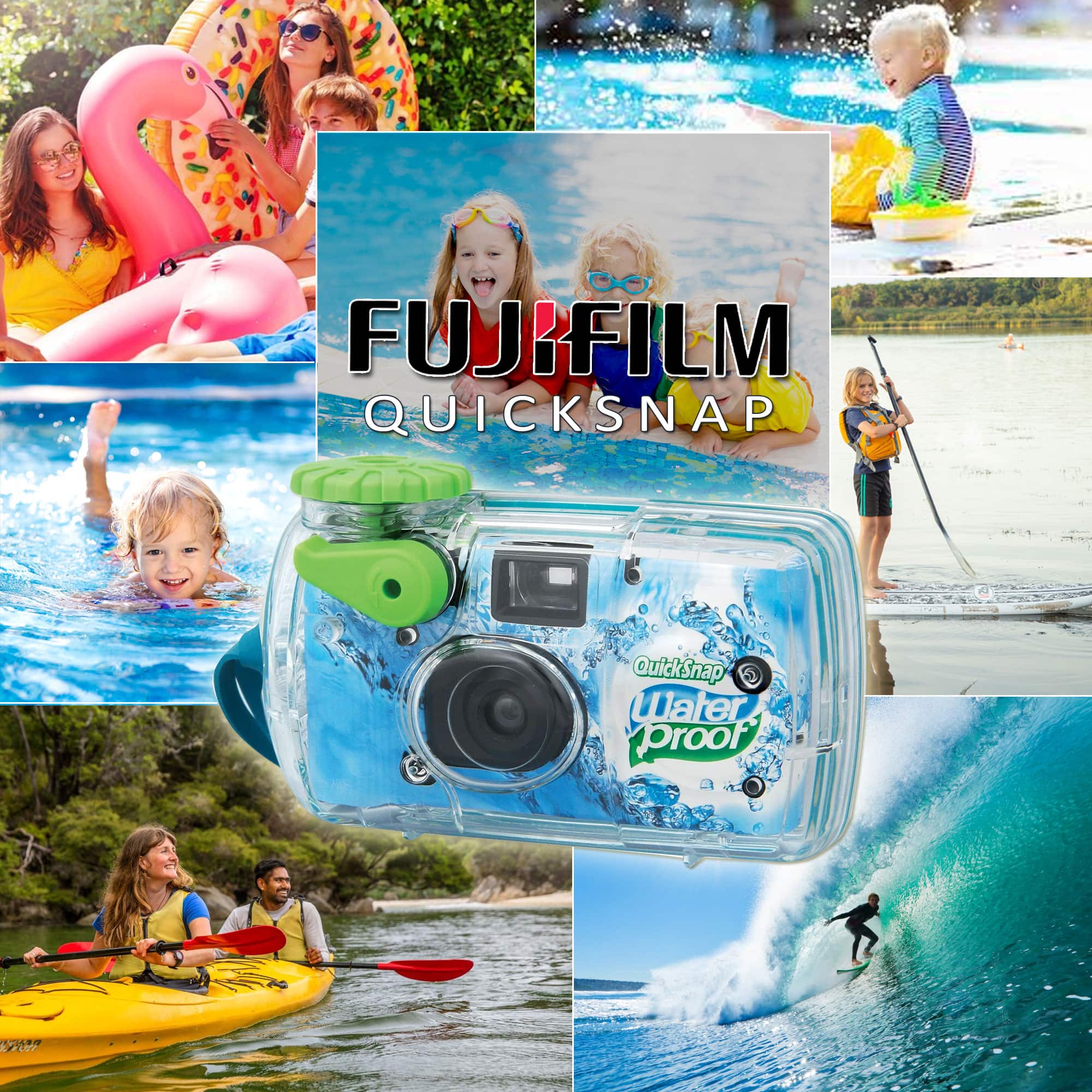 2x Fujifilm QuickSnap 800 Waterproof One Time Use Disposable 35mm