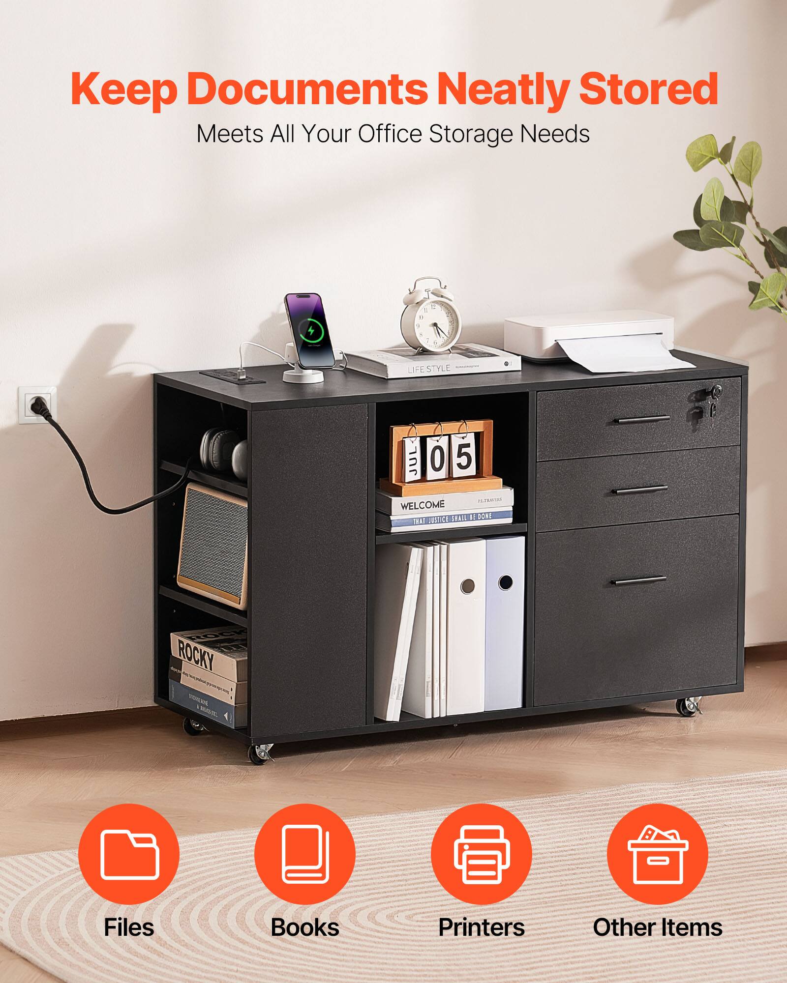 Keep Documents Neatly Stored  
Meets All Your Office Storage Needs  

Files  
Books  
Printers  
Other Items