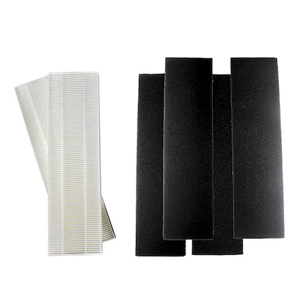 Front. HQRP - HEPA Filter Kit and Carbon Prefilters for Fellowes AeraMax 100 - 2 Pack H13 + 4 Odor Pads.
