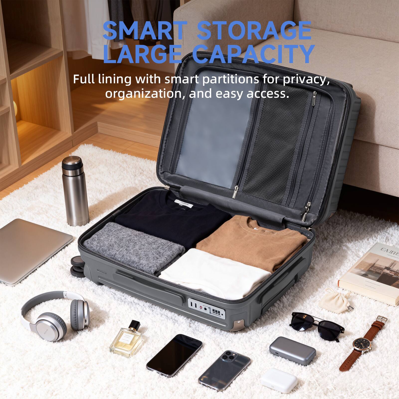 Sugift 2 Piece Hardside Luggage Set 20