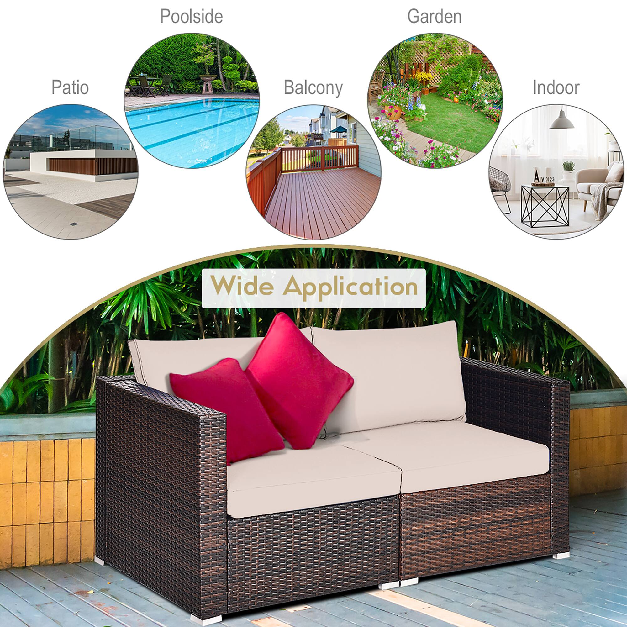 Poolside Garden Patio Balcony Indoor  
Wide Application