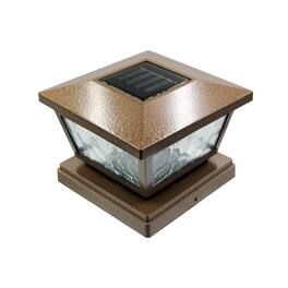 FC Design - Bronze Ultra Bright Solar Post Light 2 SMD LED Fit 4x4 Inch Wood Vinyl Deck Post , set of 2 - Multicolor
