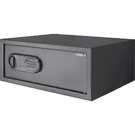 Barska - 1.2 Cu. Ft Digital Keypad Safe-LED Interior Light, Extra-Wide for Laptops, Silent Mode, Steel Security Safe - Black