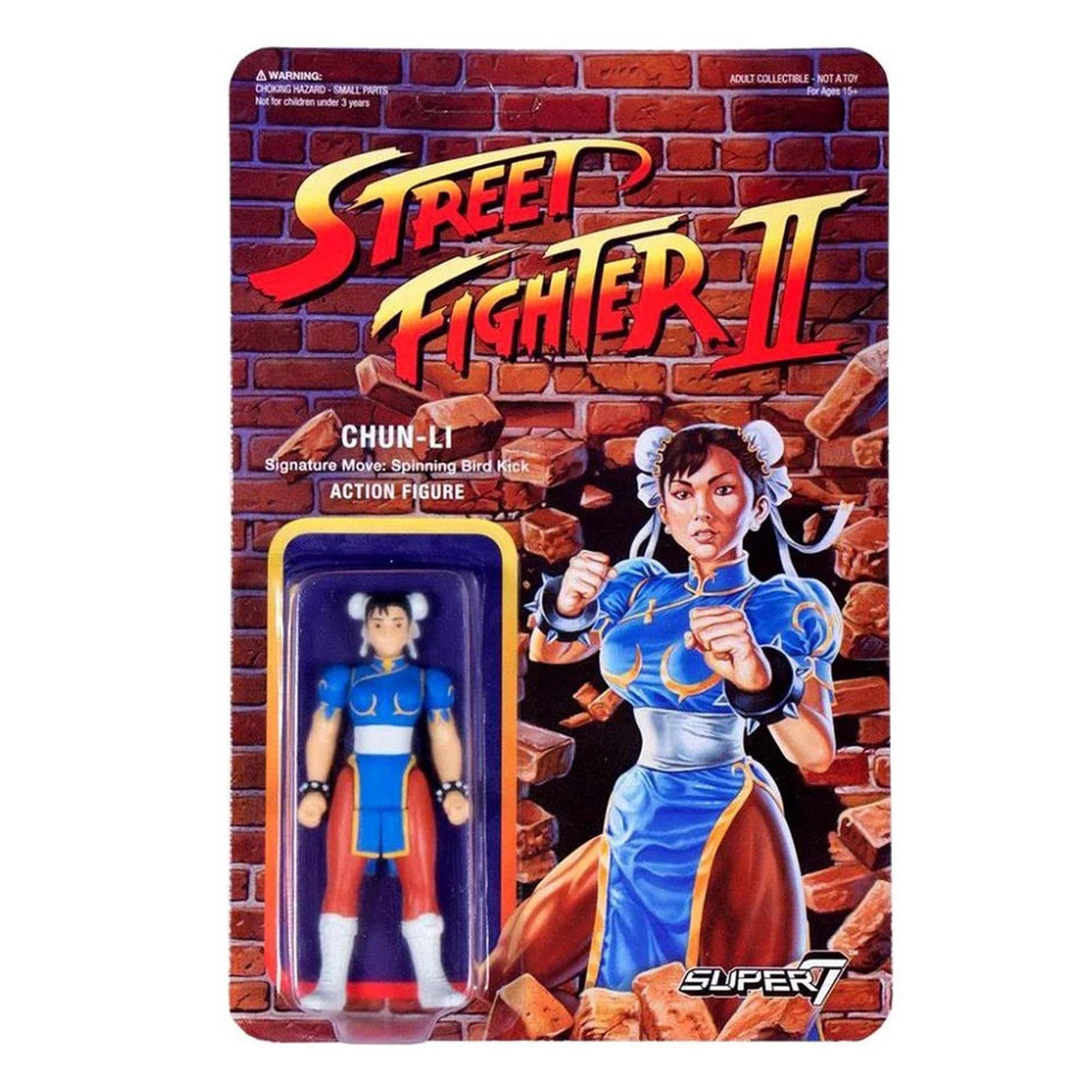 A WARNING: ADULT COLLECTIBLE NOT A TOY CHOKING HAZARD: SMALL PARTS For children under 3 years

STREET FIGHTER II

CHUN-LI
Signature Move: Spinning Bird Kick
ACTION FIGURE

SUPER T