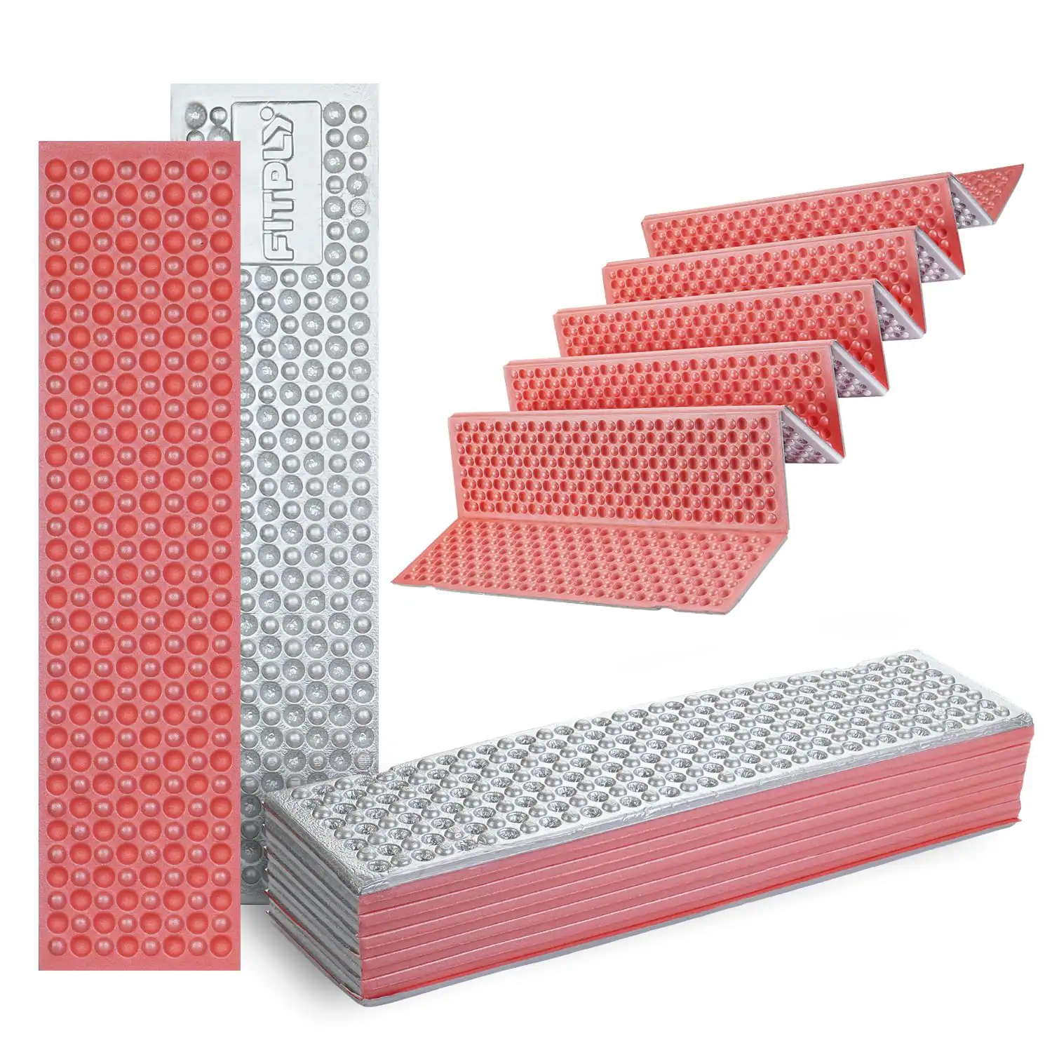 Reds Spade - Ultralight Foam Sleeping Pad Waterproof Closed Cell For Superior Insulation Folding Mat Compact Storage Fol - Orange