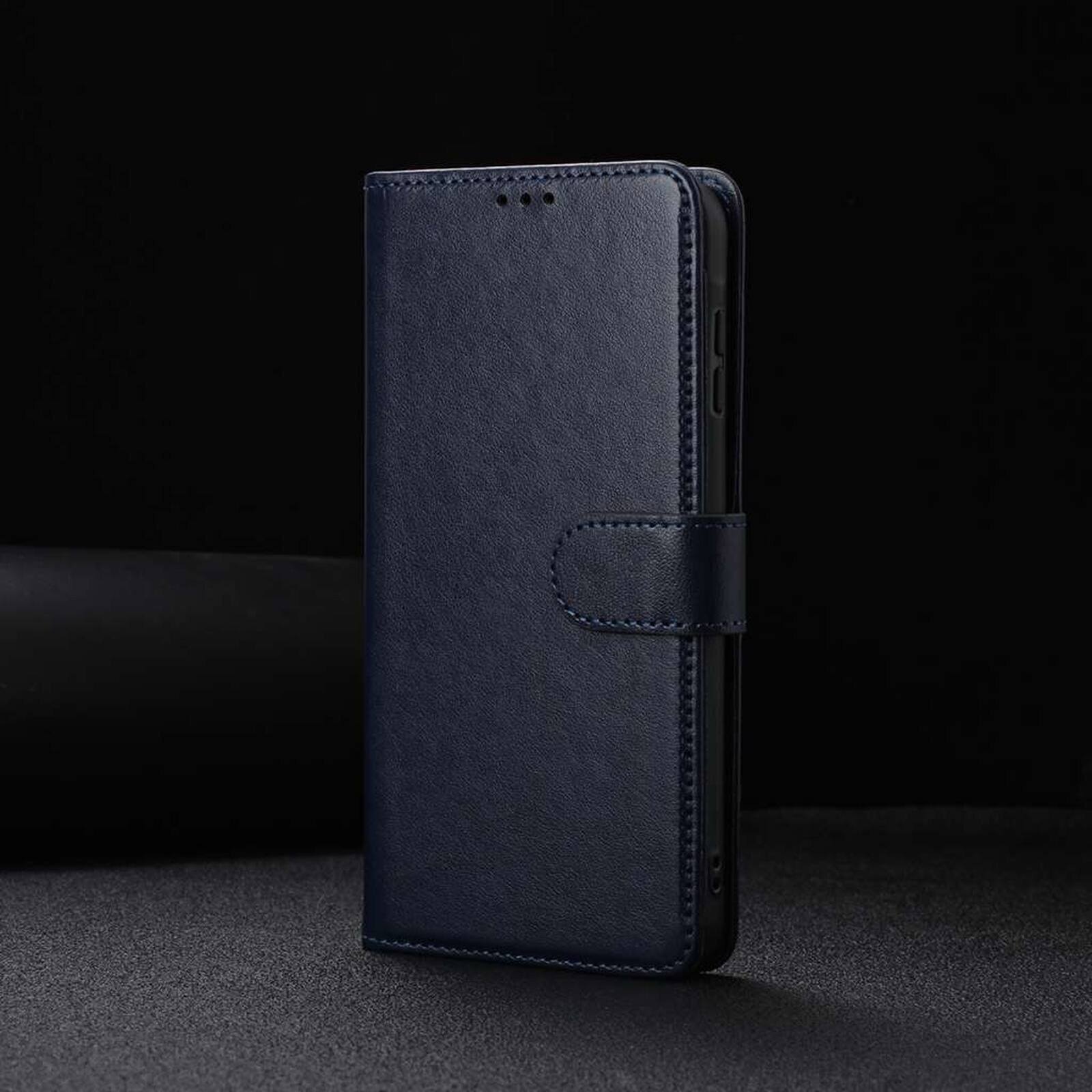 Angle. Dteck - Dteck Wallet Folio Case for Apple iPhone 17 Pro Max, Shockproof Magnetic PU Leather Flip Card Slots Stand Case - Darkblue.