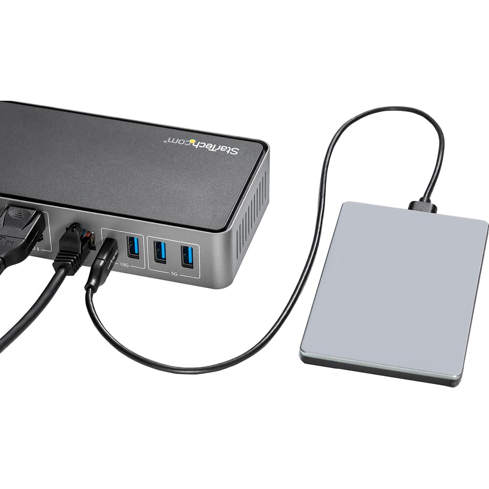 StarTech.com USBハブ DK31C3HDPD [ブラック&グレー] StarTech.com USB C & USB A Universal Triple Monitor Laptop Docking