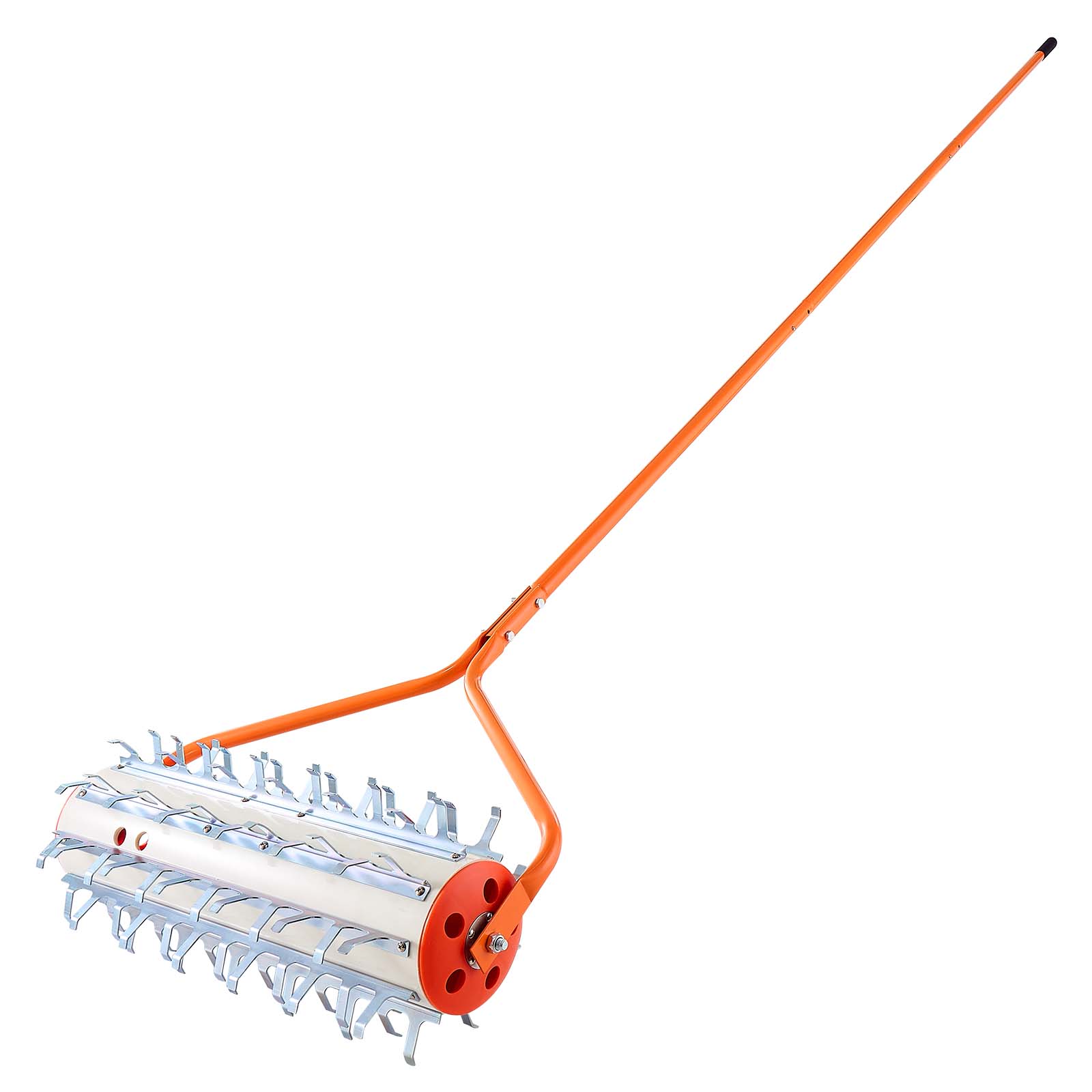 Alt View 5. VEVOR - Lake Weed Roller, 12 ft Lake & Pond Weed Removal Tool, Muck Razer Aquatic & Sludge Tiller, Rid Roots and Muck Buildup - White,Orange.