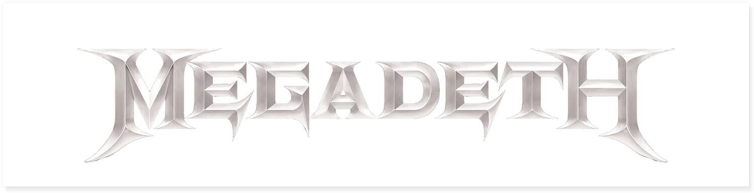 Front. PopMarket - Megadeth - Pluginz - Megadeth - Whiteout Wordmark - Magnetic Grill   - NOVELTIES - Multicolor.