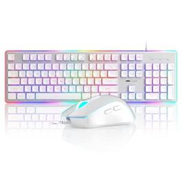 Reds Spade - Creamy Gaming And Mouse Rgb Combo Pudding Keycaps Silent Computer For Computer pc laptop mac windows office - White