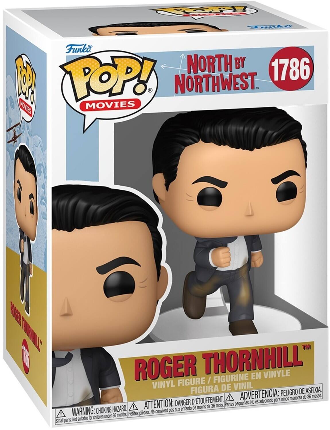Funko POP! Movies
North by Northwest
1786
Roger Thornhill
Vinyl Figure / Figurine en Vinyle
Figura de Vinil
Peligro de asfixia
DANGER D'ETOUFFEMENT
ADVERTENCIA: PELIGRO DE ASFIXIA
WARNING: CHOKING HAZARD
Parts pequeñas. No es adecuado para niños menores de 36 meses.
Small parts. Not suitable for children under 36 months.