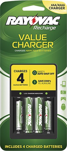  Rayovac - NiMH/NiCad AA/AAA Battery Charger