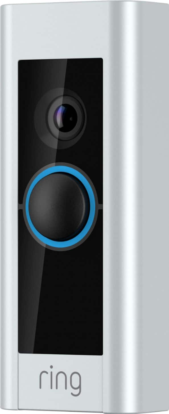 Angle View: Ring - Video Doorbell Pro - Satin Nickel