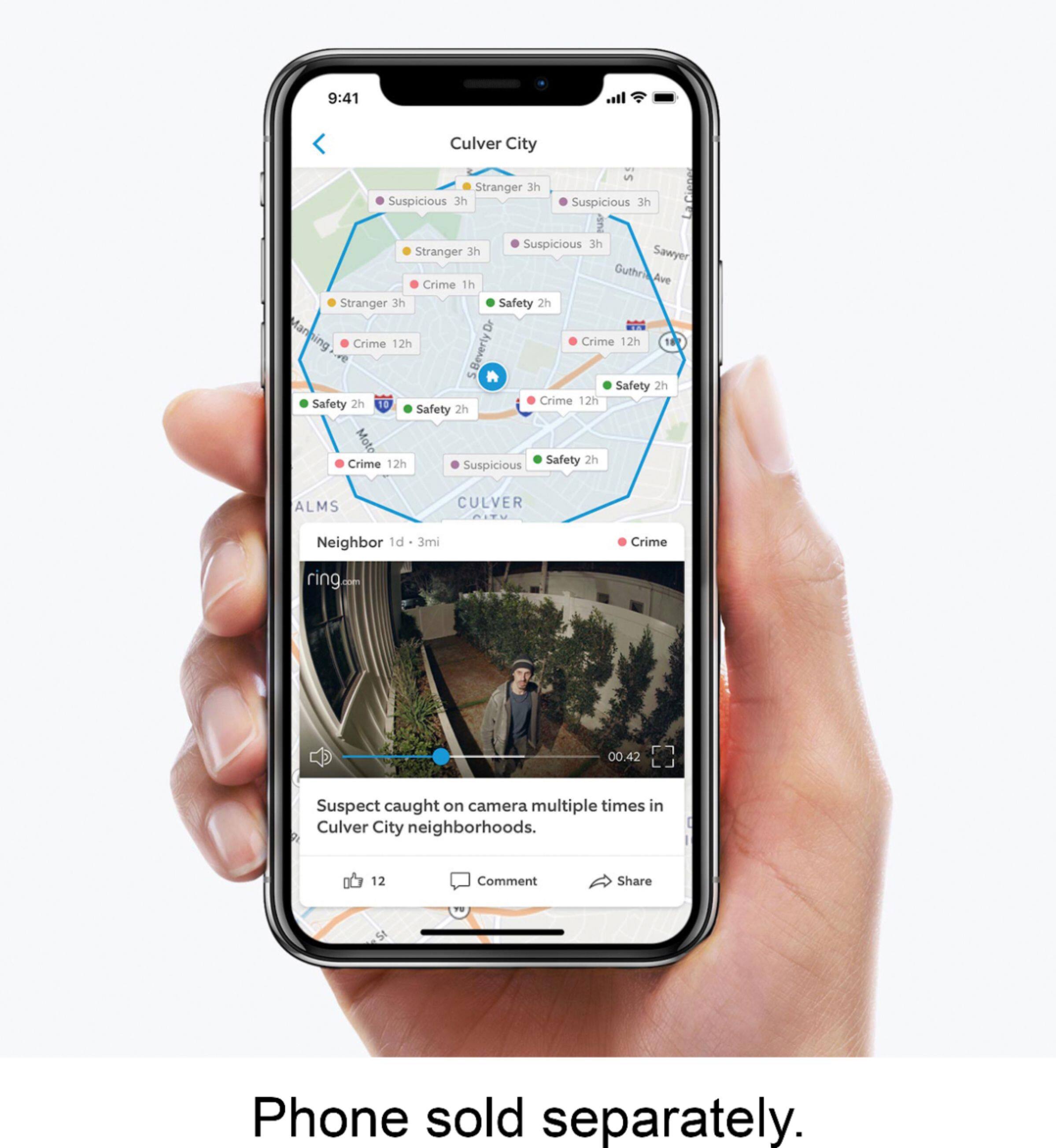 Alt View 13. Ring - Video Doorbell Pro - Satin Nickel.