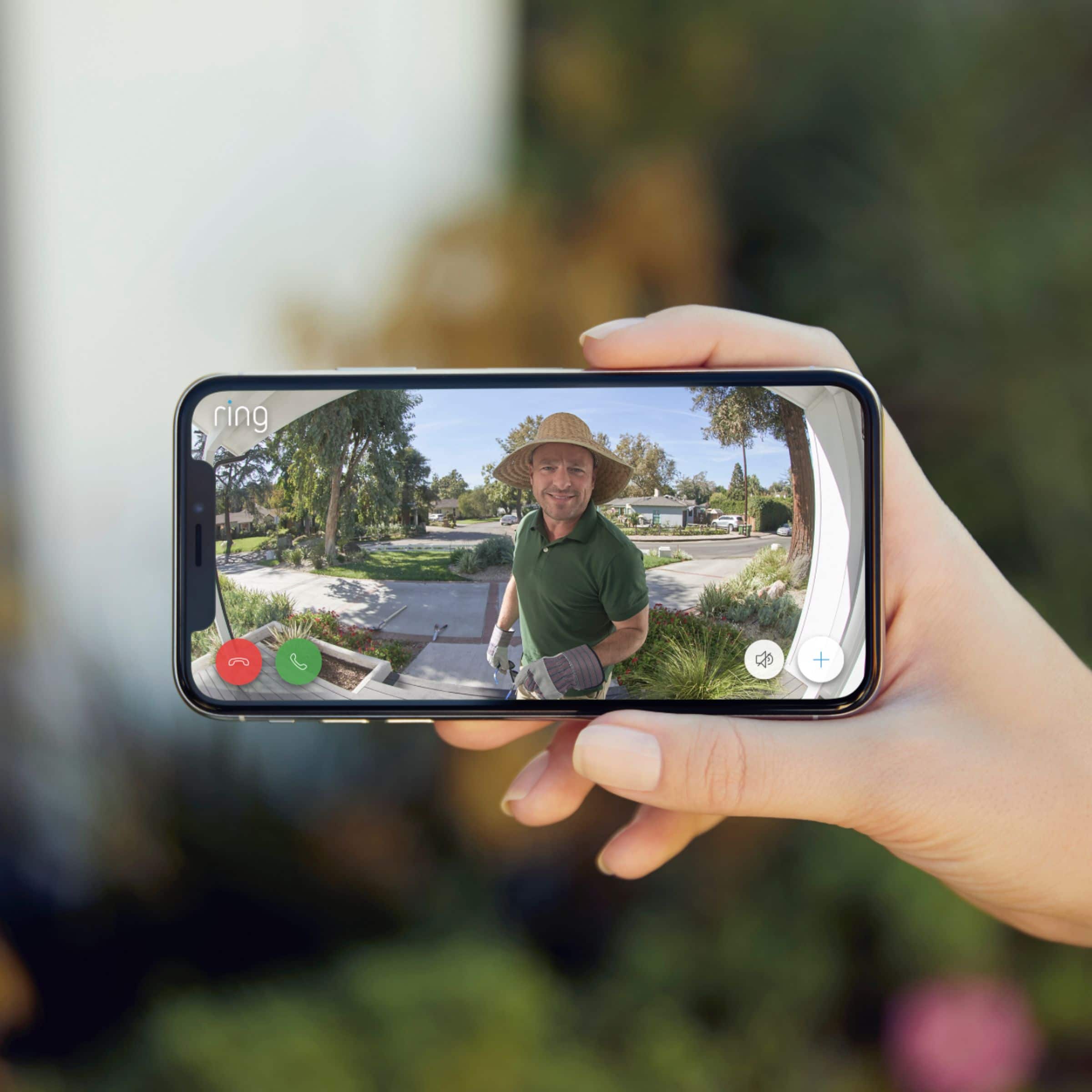 Alt View 14. Ring - Video Doorbell Pro - Satin Nickel.