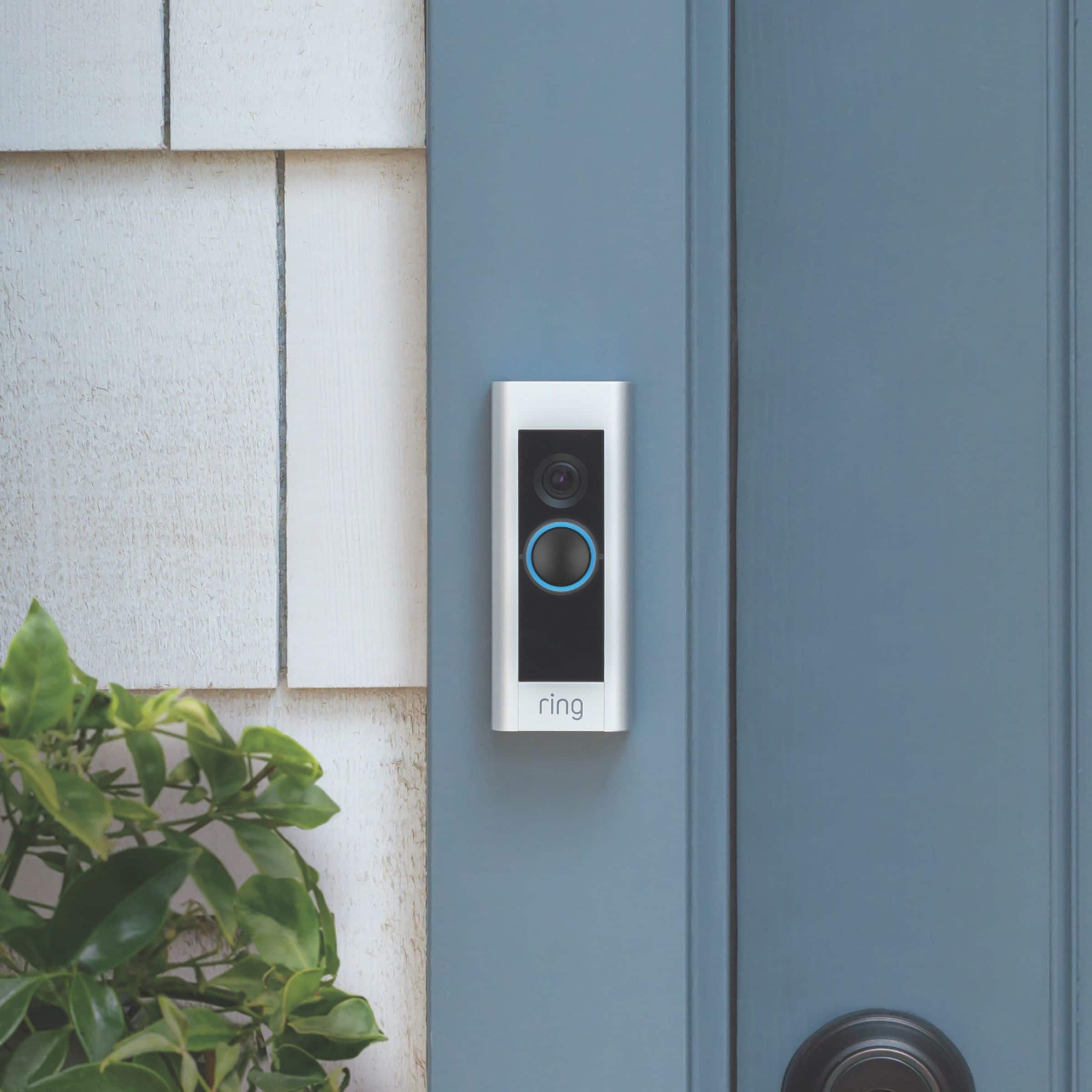 Alt View 15. Ring - Video Doorbell Pro - Satin Nickel.