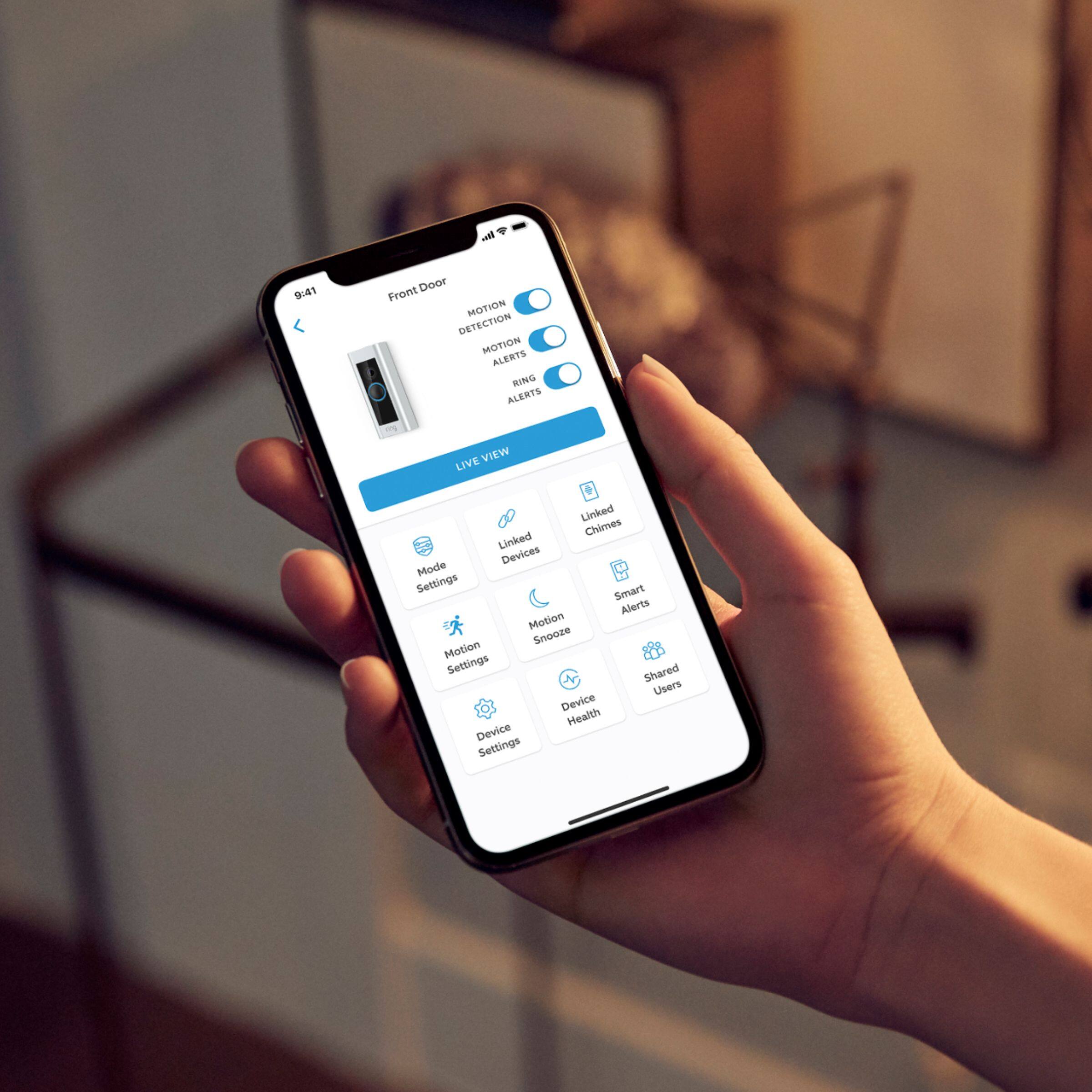 Alt View 18. Ring - Video Doorbell Pro - Satin Nickel.