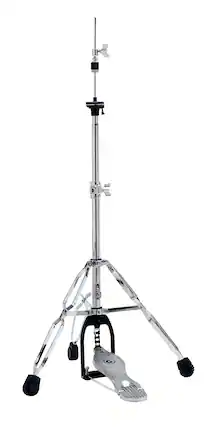 Front. Gibraltar Hardware - Medium Weight Double Braced Hi-Hat Stand Percussion Chrome Set Hardware, for Snare Drum Practice Pad.