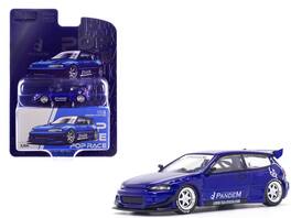 Pandem Civic EG6 RHD (Right Hand Drive) Blue Metallic "Enigma Exclusive Edition" 1/64 Die Cast Model Car by Pop Race