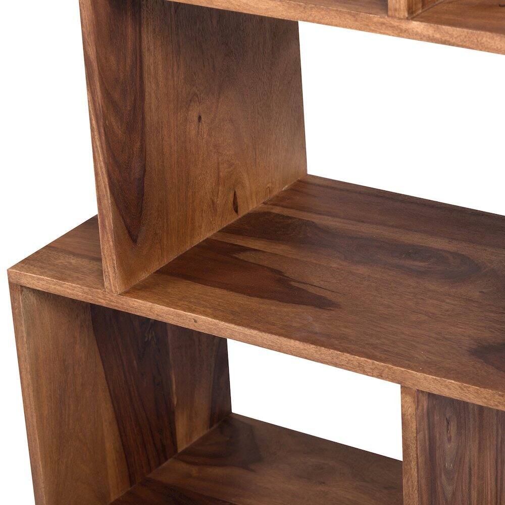 Alt View 6. Porter Designs - Urban Solid Sheesham Wood 4 Shelf Bookcase, Natural - Brown.