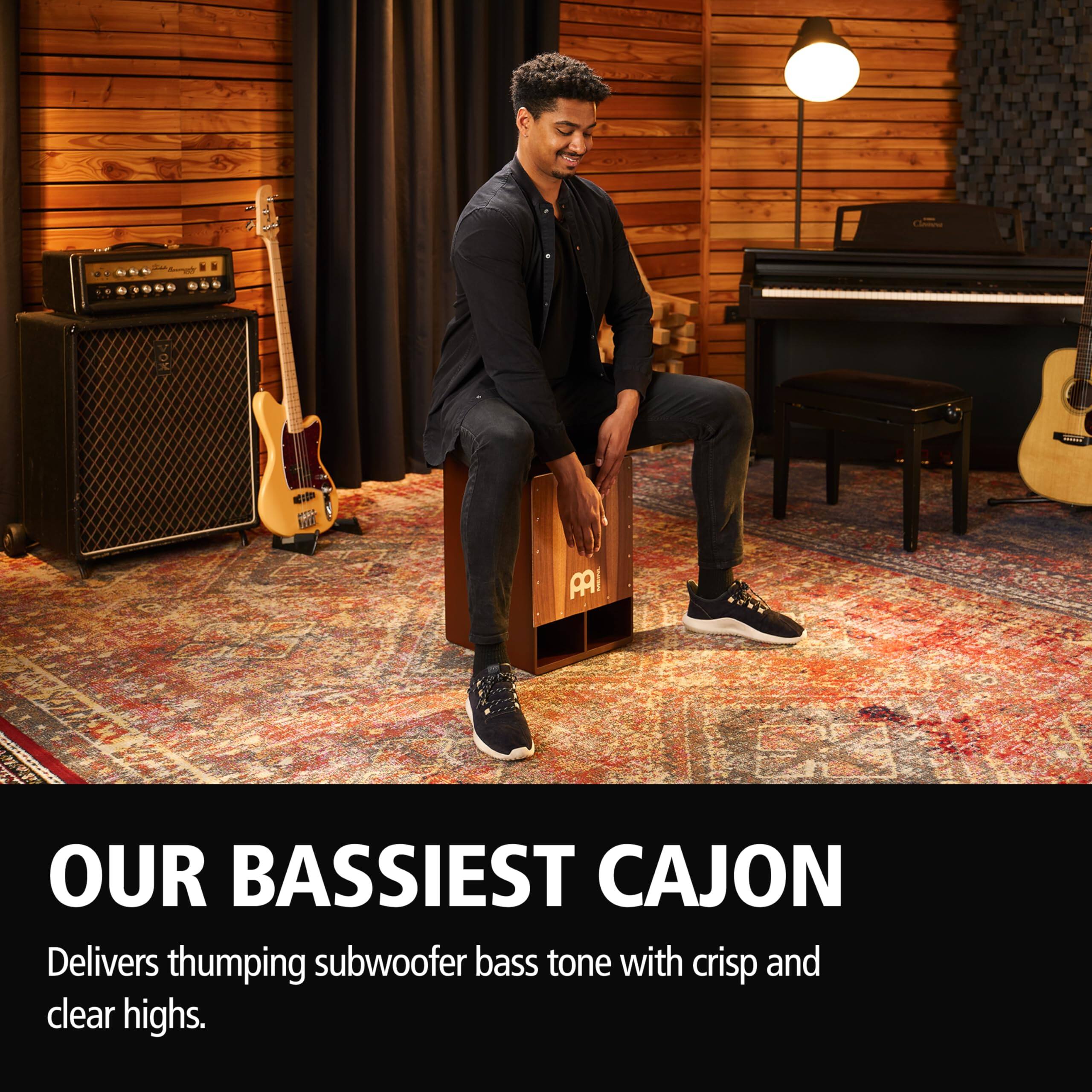 OUR BASSIEST CAJON  
Delivers thumping subwoofer bass tone with crisp and clear highs.