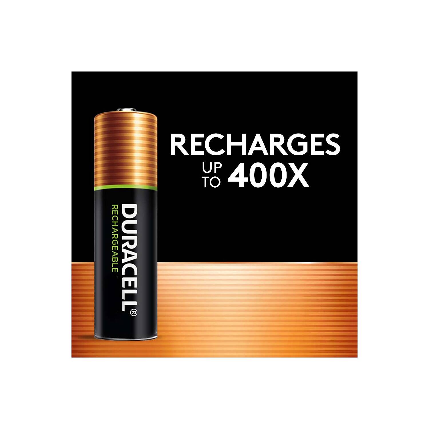 RECHARGES UP TO 400X RECHARGEABLE DURACELL