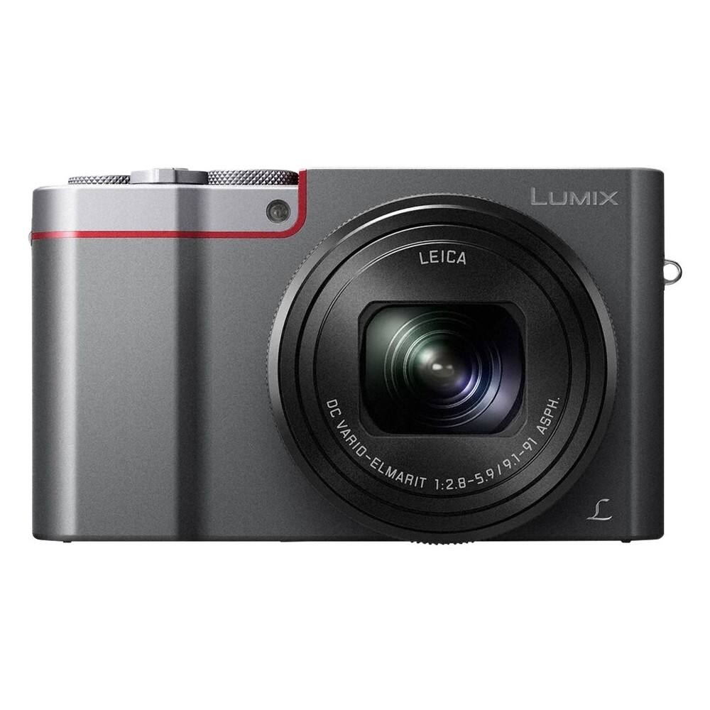 Front. Panasonic - DMC-ZS100 20.0-Megapixel Digital Camera - Silver.