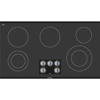 Bosch - 500 Series 36" Built-In Electric Cooktop with 5 elements - Black - Front_Zoom