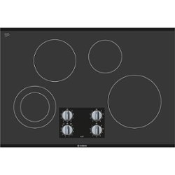 Bosch - 500 Series 30" Built-In Electric Cooktop with 4 elements - Black - Front_Zoom