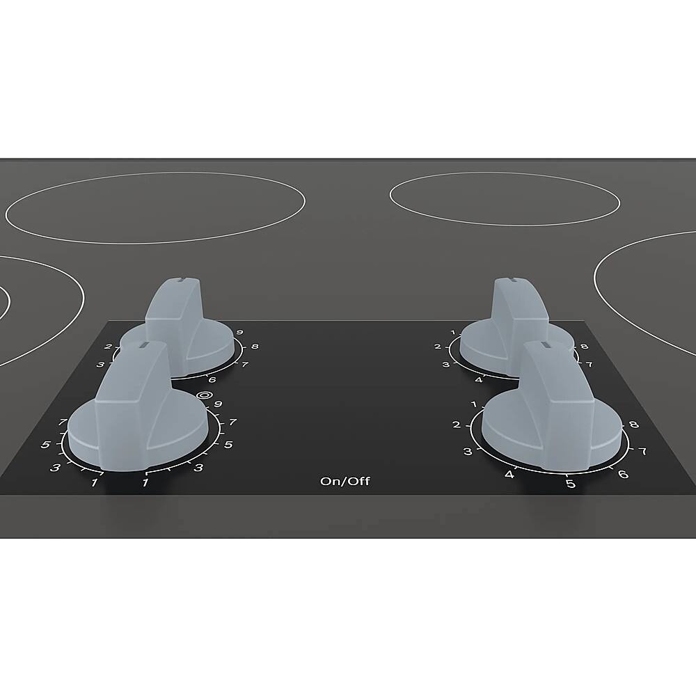 Alt View 14. Bosch - 500 Series 30" Built-In Electric Cooktop with 4 elements - Black.