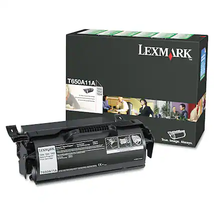 LEXMARK
T650A11A
T650 T652 T654
One Return Program Cartridge
T650 T652 T654
One Return Program Cartridge
LEXMARK
T650 T652 T654
Print Cartridge
T650A11A
True. Image. Always.