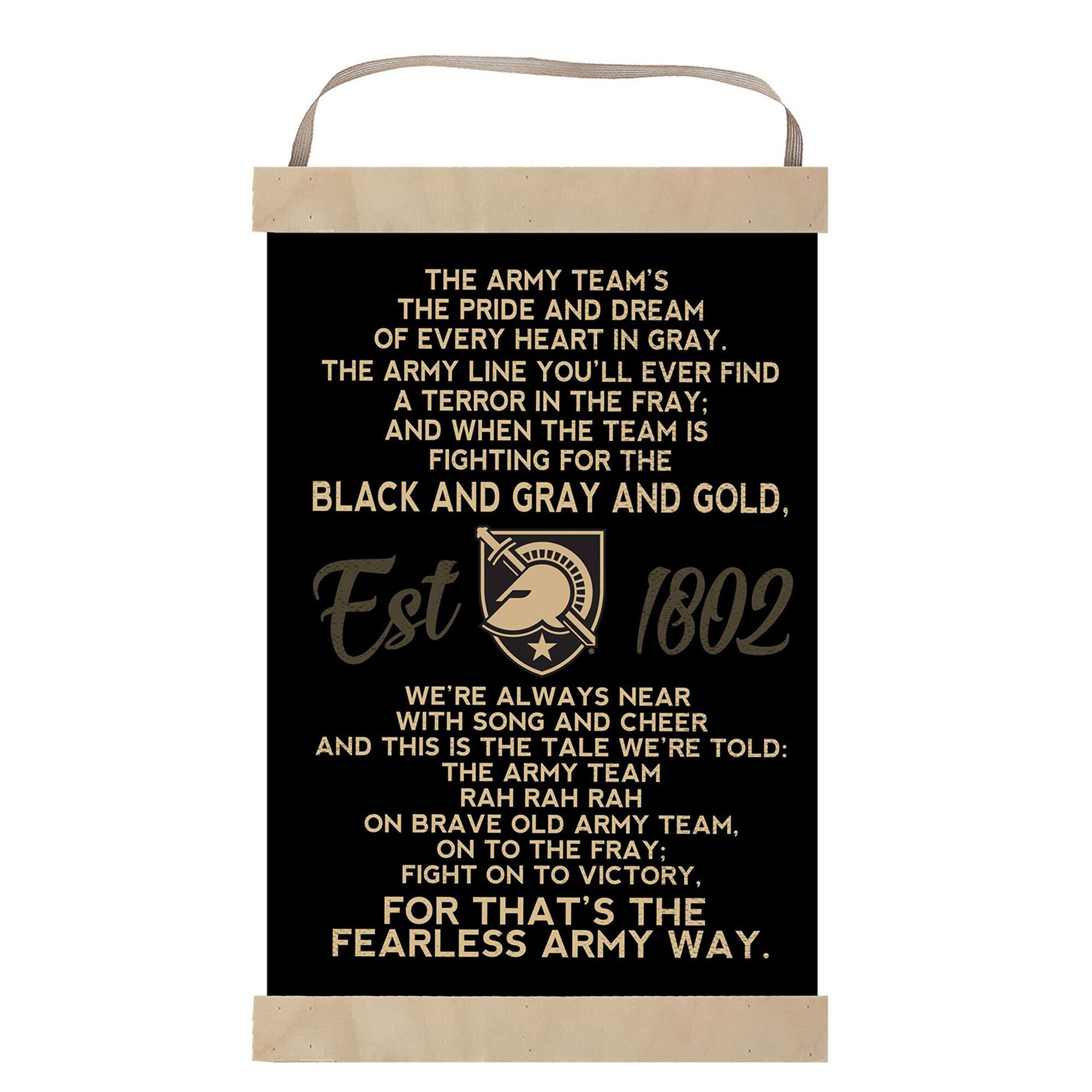 Army Black Knights 12'' x 20'' Fight Song Banner Sign