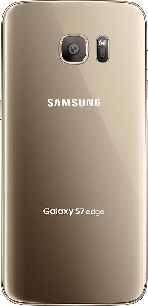 Back. Samsung - Refurbished Galaxy S7 edge with 32GB Memory Cell Phone - Gold Platinum.