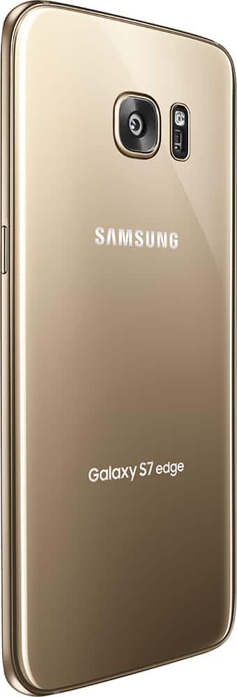 Alt View 11. Samsung - Refurbished Galaxy S7 edge with 32GB Memory Cell Phone - Gold Platinum.