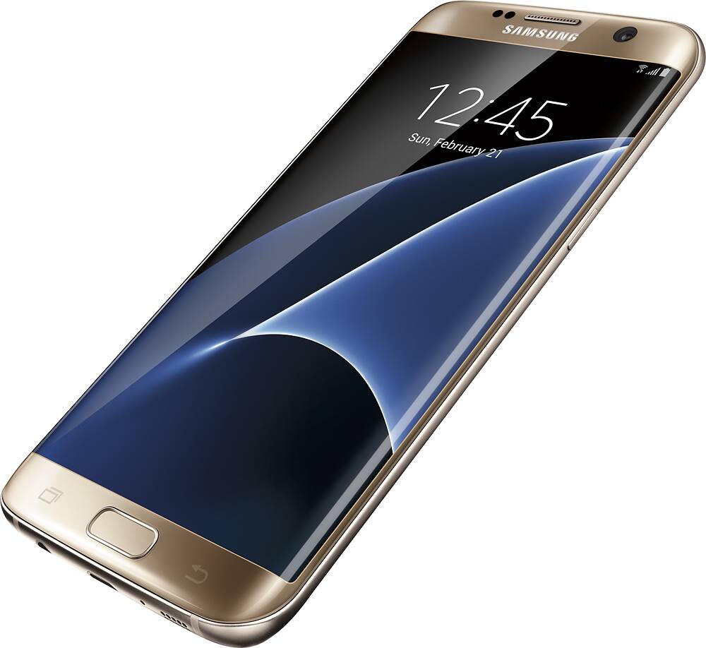 Alt View 12. Samsung - Refurbished Galaxy S7 edge with 32GB Memory Cell Phone - Gold Platinum.