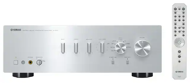 Front. Yamaha - A-S701 320W 2-Ch. Integrated Amplifier - Silver.