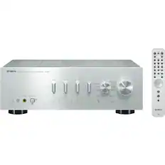 Front. Yamaha - A-S801 320W 2-Ch. Integrated Amplifier - Silver.