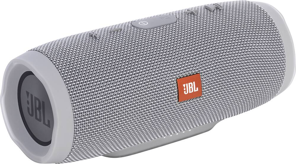 Angle. JBL - Charge 3 Portable Bluetooth Speaker - Gray.