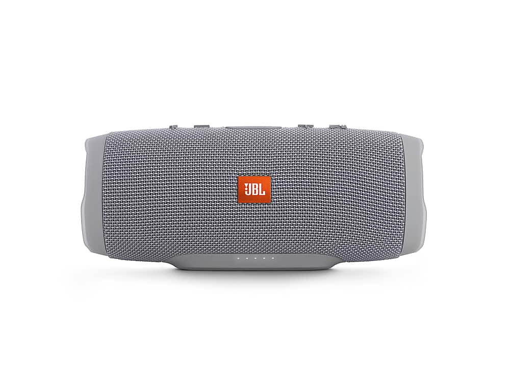 Front. JBL - Charge 3 Portable Bluetooth Speaker - Gray.