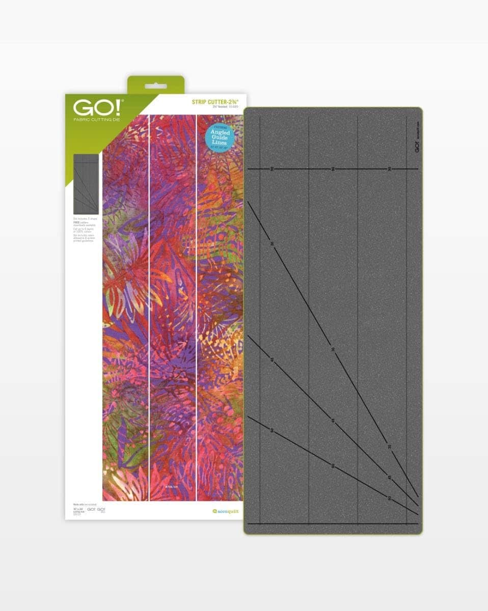 AccuQuilt - GO! Strip Cutter-2 3/4 (2 1/4" Finished) 3 Strips Die - Multicolor
