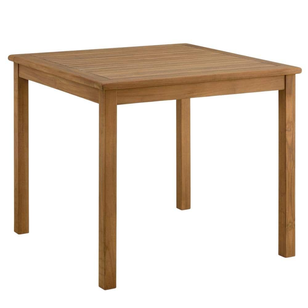Outdoor Escape - Square outdoor patio dining table in teak wood with, size and sturdy design - Brown price history on PriceWatchPro