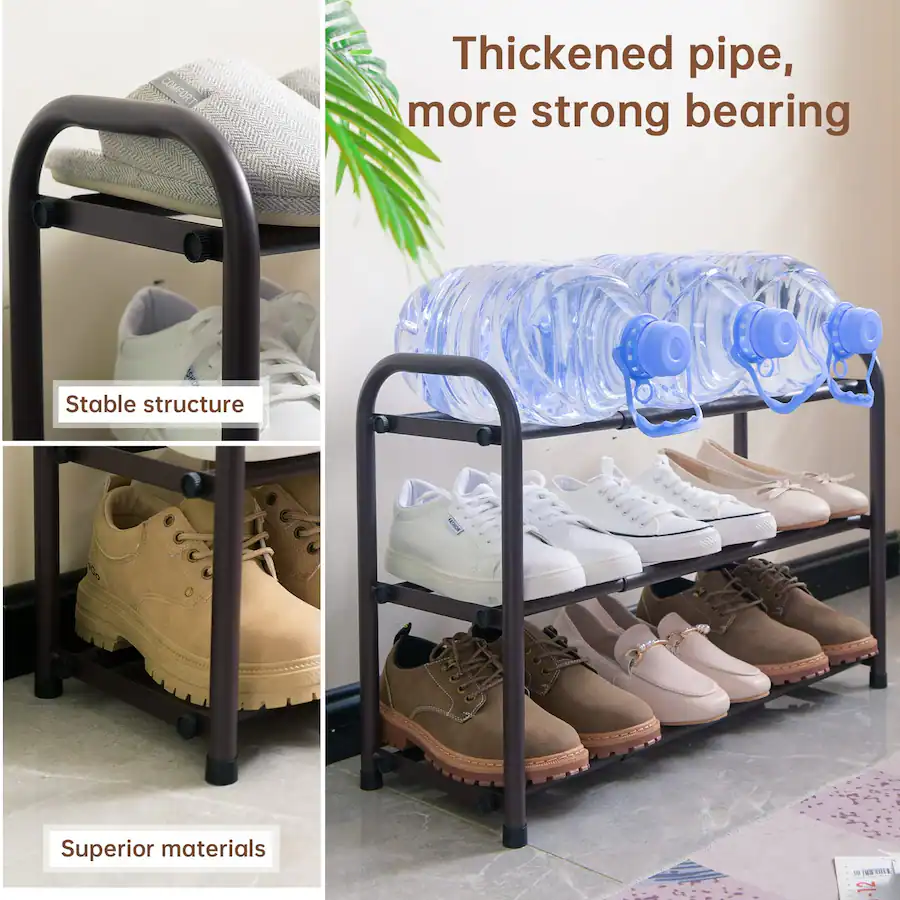 Dazzed Corner 3 Tier Expandable Shoe Rack,Adjustable Heavy Duty Metal ...