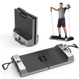 Pyle - SQUATZ Apollo Board Smart Home Gym 265 LBS Resistance, Multifunctional All in One Gym, Cable Weight Machine - Black