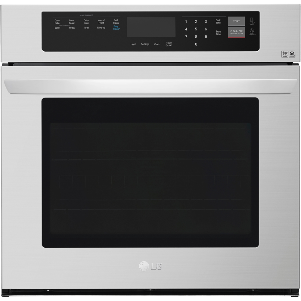 LG 30" BuiltIn Single Electric Convection Wall Oven with EasyClean Stainless steel LWS3063ST