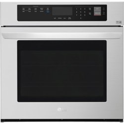 LG - 30" Built-In Electric Convection Wall Oven with EasyClean - Stainless steel - Front_Zoom