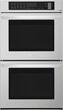 LG - 30" Built-In Double Electric Convection Wall Oven - Stainless Steel - Larger Front