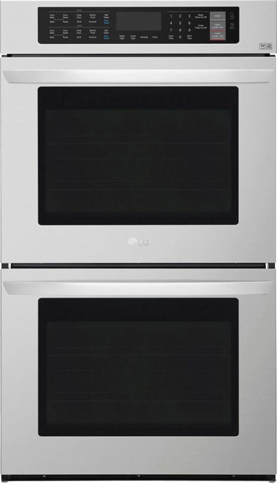 LG – 30″ Built-In Double Electric Convection Wall Oven – Stainless steel