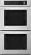 Front. LG - 30" Built-In Electric Convection Double Wall Oven with EasyClean - Stainless steel.