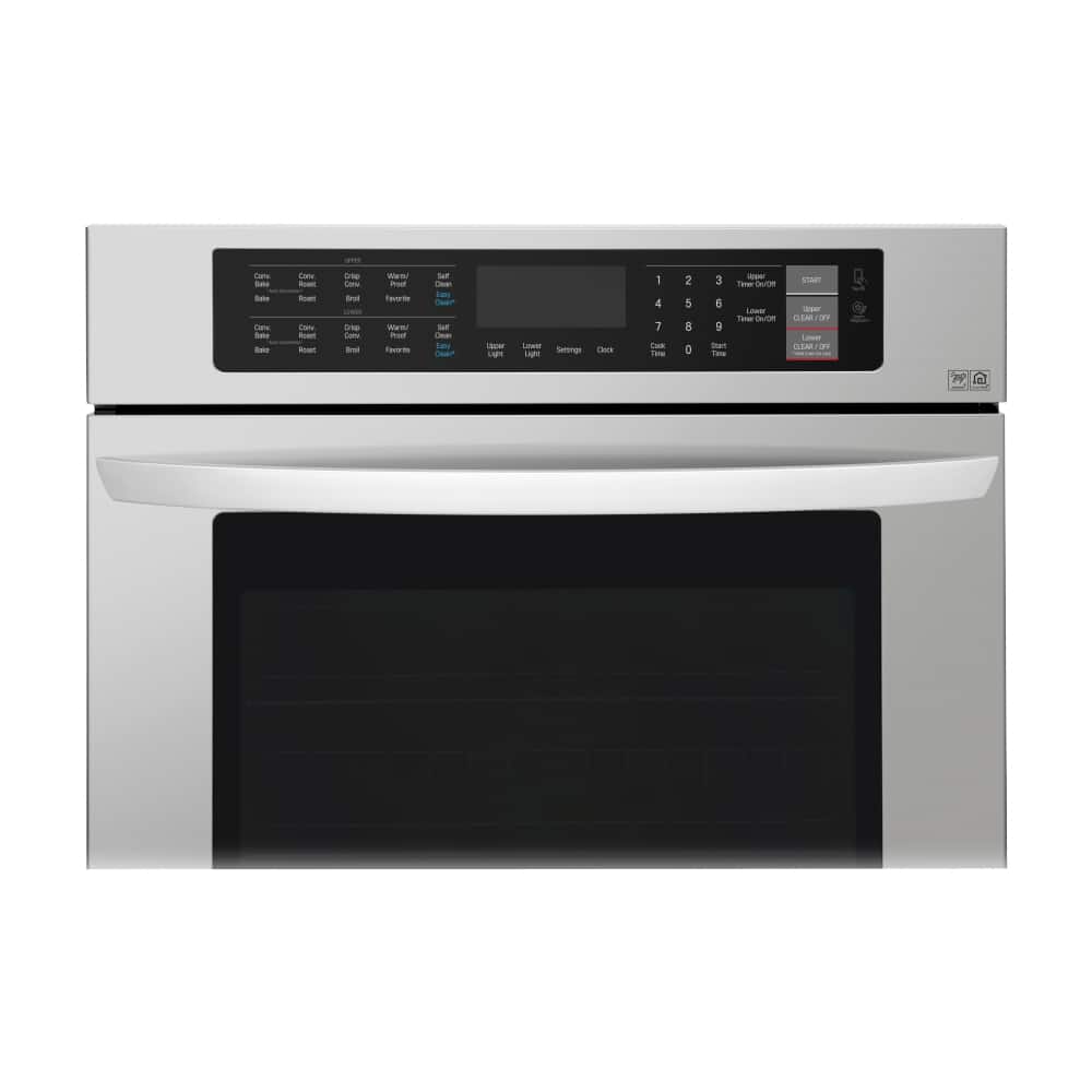 Alt View 12. LG - 30" Built-In Electric Convection Double Wall Oven with EasyClean - Stainless steel.
